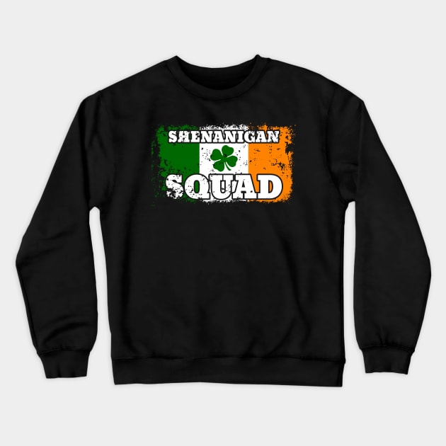 Shenanigan Squad St. Patricks Day Crewneck Sweatshirt by RadStar